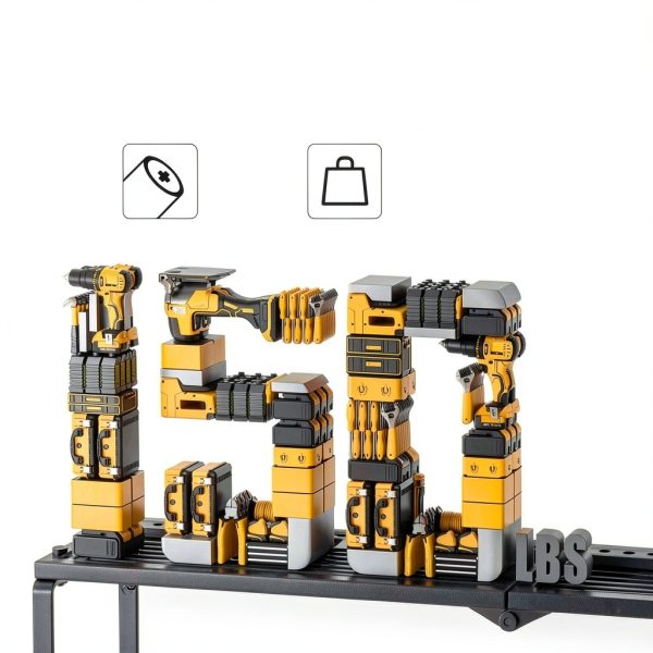 Spampur Wall Mount Tool Organizer Steel Garage Storage-4