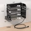 POKIPO Wall Mount Tool Organizer Charging Station Black-4
