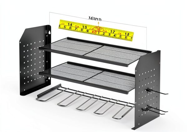 TRZZ Wall Mount Tool Rack Iron Storage Garage Workshop-5