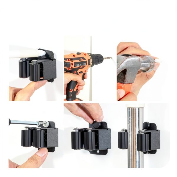 Baecel Broom Holder Stainless Steel Wall Mount Heavy Duty-7