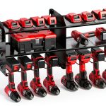 TRZZ Wall Mount Tool Organizer Black Steel Garage Storage-0