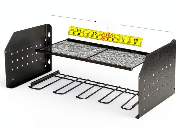 TRZZ Wall Mount Tool Rack Alloy Steel Garage Storage-4