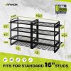 KAFAHOM 4 Tier Tool Organizer Wall Mount Garage Storage-4