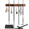 AceMining Wood Broom Holder Wall Mounted Detachable Storage-1