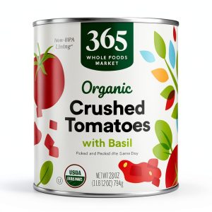 365 Organic Crushed Tomatoes Basil Canned Grocery Food-0