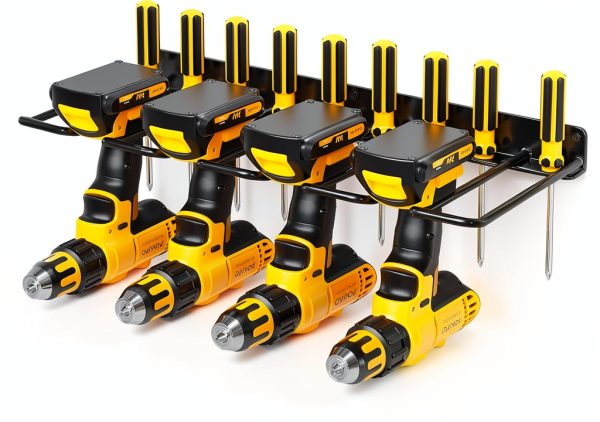 POKIPO Garage Tool Rack Alloy Steel Rust Resistant Wall-0