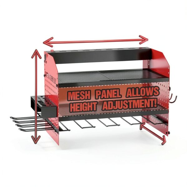 Veitorld Garage Tool Organizer Wall Mount Stainless Steel-5