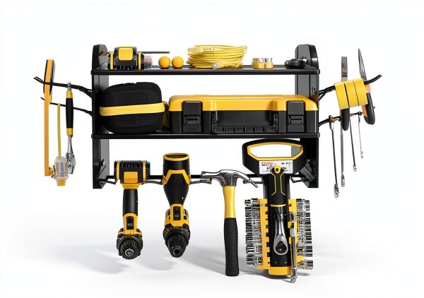 TRZZ Wall Mount Tool Rack Iron Storage Garage Workshop-6