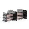 TRZZ Wall Mount Tool Organizer Black Steel Garage Storage-4