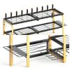 CCCEI Yellow Metal Wall Mount Tool Organizer 4 Shelves-4