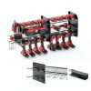 TRZZ Wall Mount Tool Organizer Black Steel Garage Storage-1