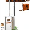 AceMining Wood Broom Holder Wall Mounted Detachable Storage-3
