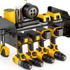 TRZZ Wall Mount Tool Rack Alloy Steel Garage Storage-0