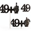 50th Birthday Cake Topper Black Card Stock-2