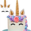 Unicorn Cake Topper Kit by YL531647 Soft Ceramic 4" Horn & 2" Ears-0