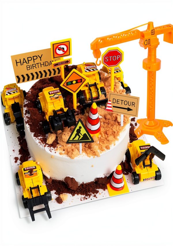 Construction Cake Toppers by Vitalili Home Kitchen-0