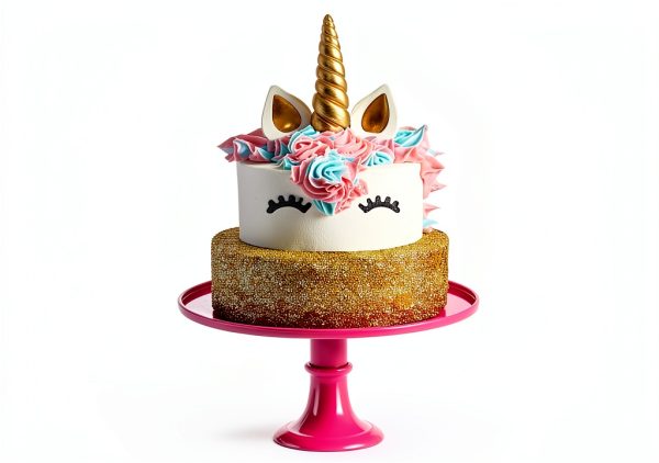 Unicorn Cake Topper Kit by YL531647 Soft Ceramic 4" Horn & 2" Ears-3