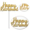 SUWOW Glitter Retirement Cake Topper Premium Cardstock No Shed-3