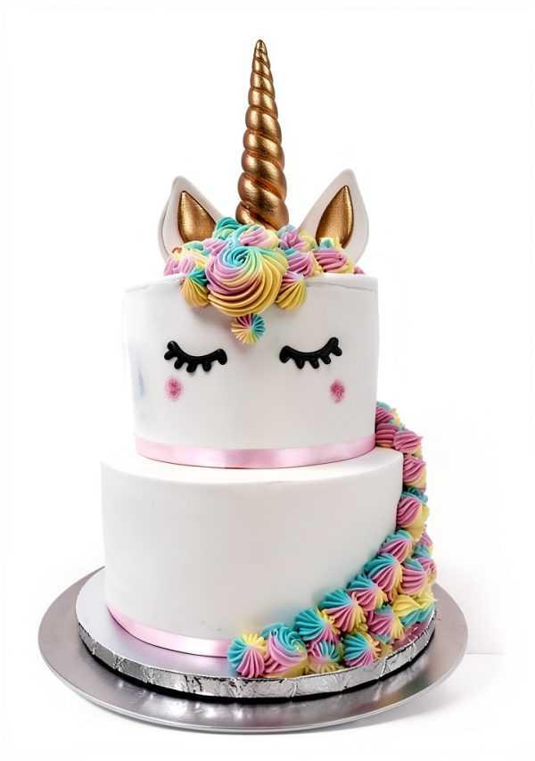 Unicorn Cake Topper Kit by YL531647 Soft Ceramic 4" Horn & 2" Ears-7