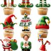 Elf-Themed Cupcake Toppers HigzYovn Home Kitchen-0
