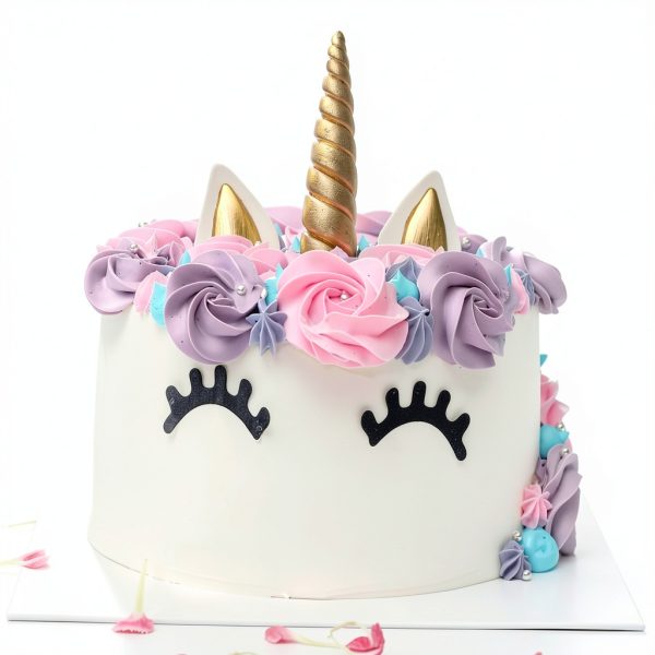 Unicorn Cake Topper Kit by YL531647 Soft Ceramic 4" Horn & 2" Ears-5