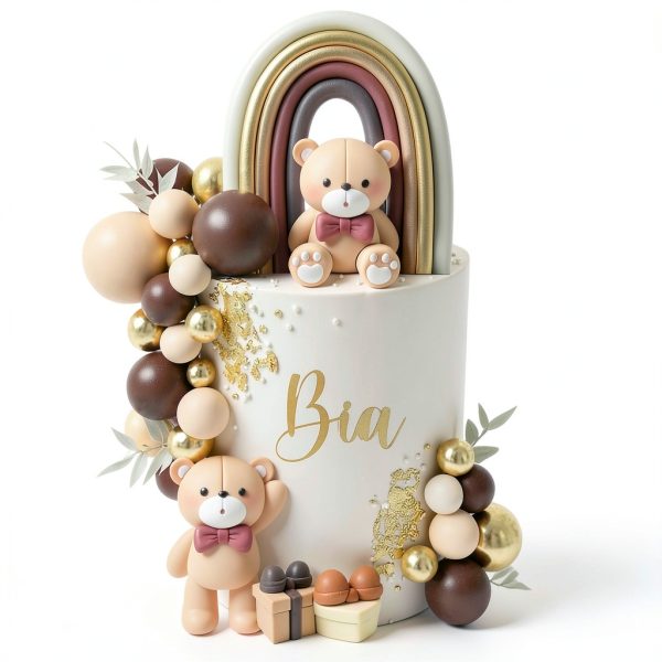 Bear Cake Decoration Set SONICEBUY Plastic Design-1