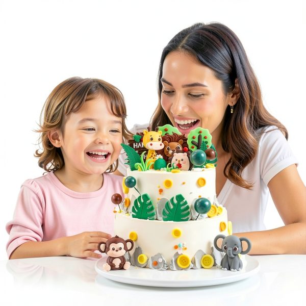Gardiva Jungle Animal Cake Topper Set-4