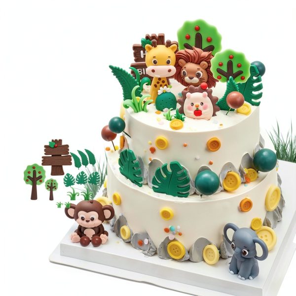 Gardiva Jungle Animal Cake Topper Set-1