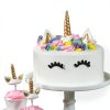 Unicorn Cake Topper Kit by YL531647 Soft Ceramic 4" Horn & 2" Ears-4