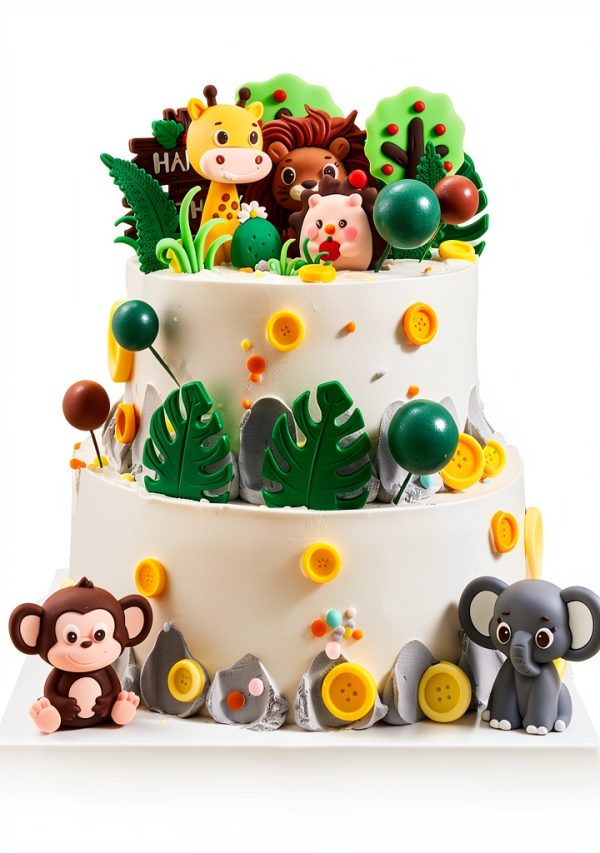 Gardiva Jungle Animal Cake Topper Set-0