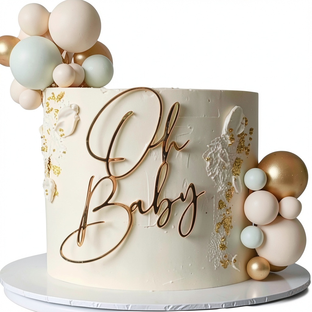 Acrylic baby cake toppers set by SRMIRO