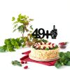 50th Birthday Cake Topper Black Card Stock-5