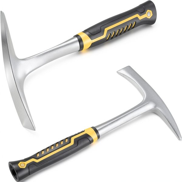 Chipping Hammer - 2Pcs High Carbon Steel Slag Removal Tool with Ergonomic Grip, Heavy Duty Pointed & Flat Heads Slag Hammer for Welding Metal Cleaning DIY Projects Workshop-0