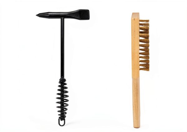 Welding Chipping Hammer CZMOONSEE 11in Spiral Handle and Wire Brush-1