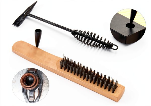Welding Hammer Hynade 9.5in Coil Spring Handle with Wire Brush Set-2