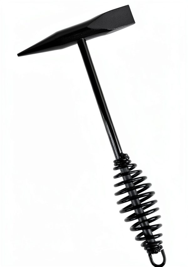 Welding Chipping Hammer Luckyweld 45# Steel Slag Hammer Spring Handle-0