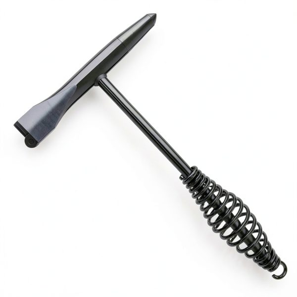 YESWELDER Welding Chipping Hammer and Wire Brush, firm Carbon Steel material with Shock absorption Helical Spring Handle, Cone and Vertical Chisel Hammer, Remove welding Slag-2