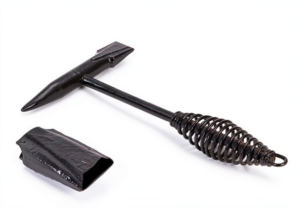 Welding Chipping Hammer with Coil Spring Handle, Wire Brush by-3