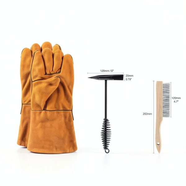 Rustark Welding Slag Removal Kit - 3 Pack with 10in Hammer, Wire Brush-1