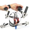 Welding Accessories,6pc,Chipping Hammer 10.5",Leather Welding Gloves 13.5",6-in-1 Welpers Pliers 8",Wire Brush 11",Welding Magnet 50LB-5
