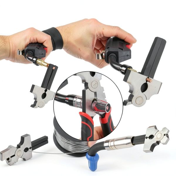 Welding Accessories,6pc,Chipping Hammer 10.5",Leather Welding Gloves 13.5",6-in-1 Welpers Pliers 8",Wire Brush 11",Welding Magnet 50LB-5