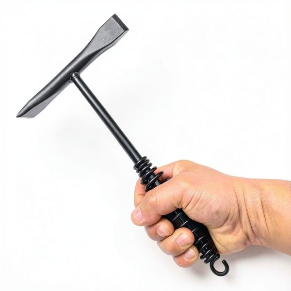 Welding Chipping Hammer with Coil Spring Handle,10.5",Cross Chisel and Vertical Chisel-2