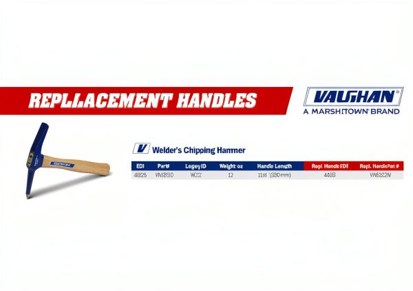 VAUGHAN Chipping Welding Hammer 12oz WC12 High Carbon Steel-7